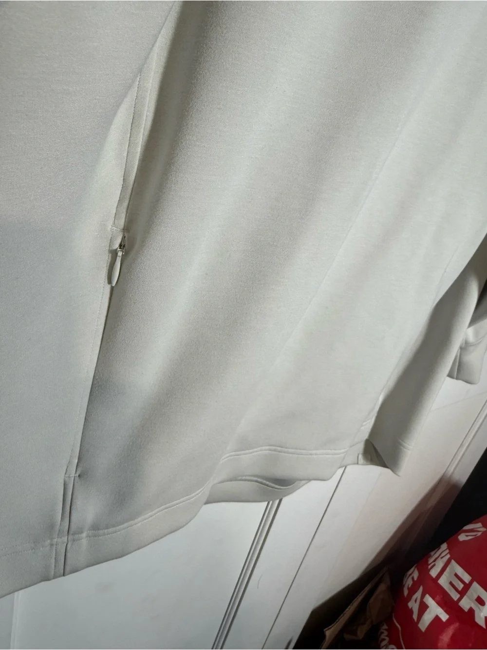 Lululemon Modal Blend Turtleneck Tunic Sweatshirt Bone Oversized Pockets Size 10